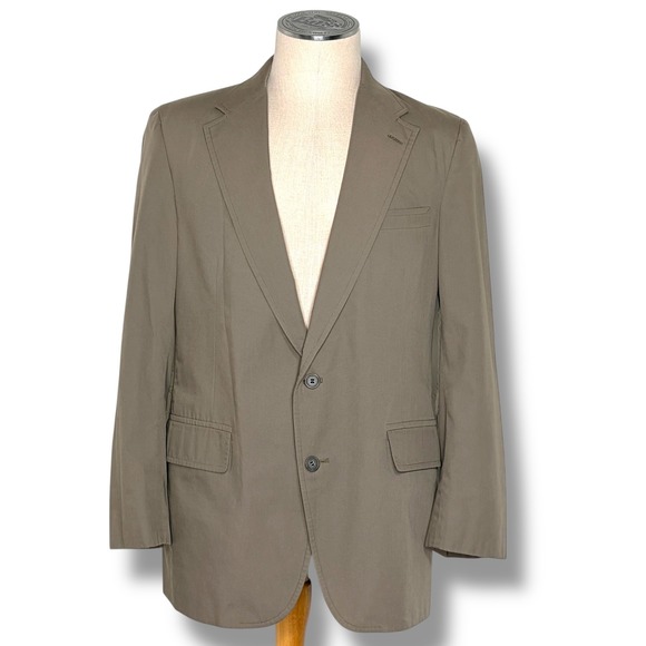 Vintage‎ Brooks Brothers Brooksgate Men's Tan 2 Button Blazer Jacket Made in USA